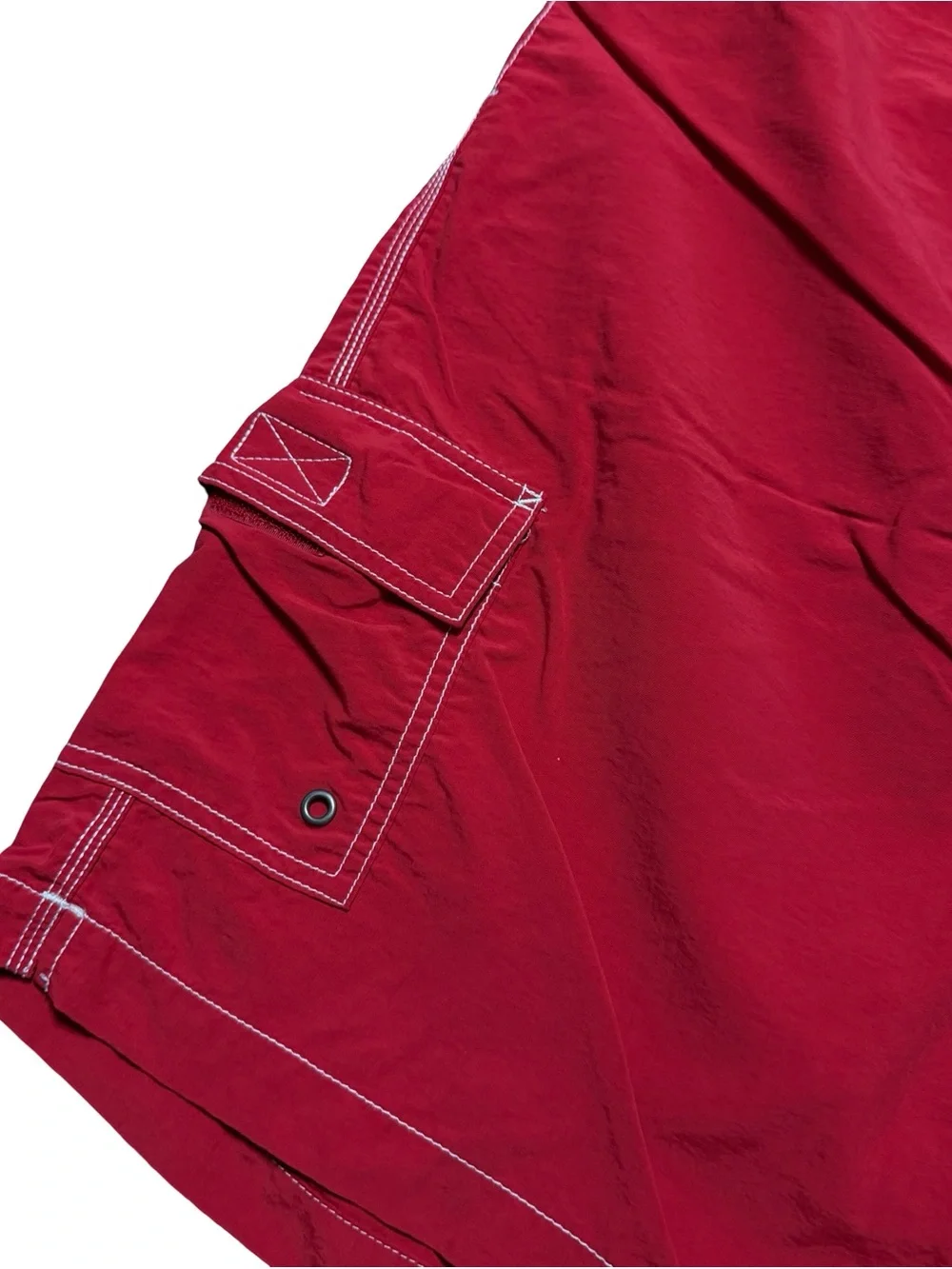 Vintage 2000s Polo Ralph Lauren Small Pony Board Surf Red Shorts Size XL